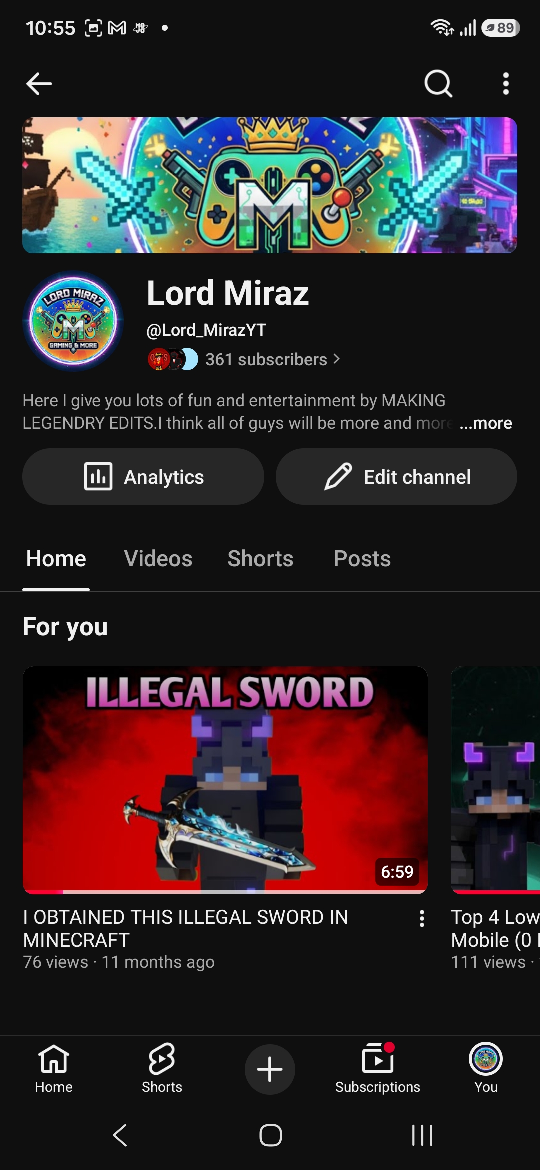 Lord Miraz channel preview